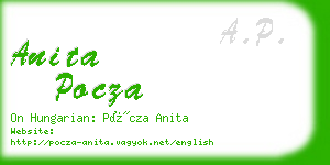 anita pocza business card